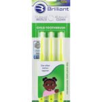 Pack 3 Brosses à dents Brilliant - Jaune 2-5ans