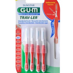 G.U.M Trav-Ler Fine Brossettes Interdentaires 0.8mmx4