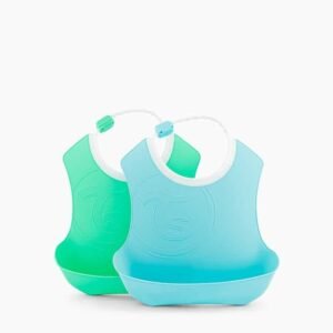 TwistShake - Set 2 Bavoirs Bleu et Vert 4m+