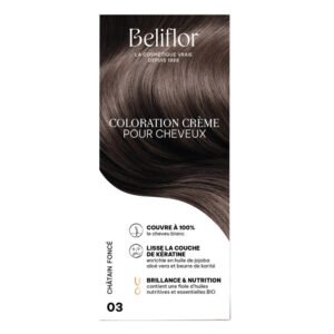 Beliflor Unidose Coloration Crème pour Cheveux 120ml -  N° 03 Châtain Foncé