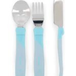 Twistshake Set de Couverts en Acier Inoxydable Bleu 12m+