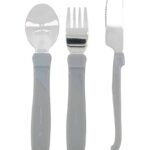 Twistshake Set de Couverts en Acier Inoxydable Gris 12m+