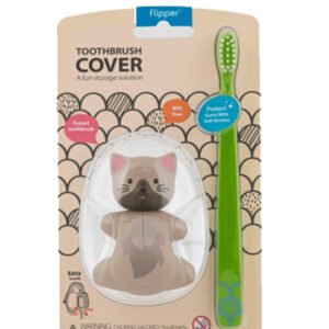 Brosse à dent Flipper avec couvercle - Chat