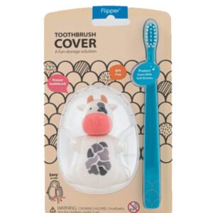 Brosse à dent Flipper avec couvercle - Vache