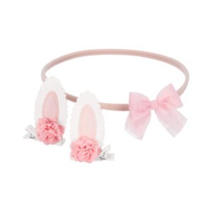 Lot de 3 Pinces à Cheveux et Serre-Tête Carter's 0-12M - Rose
