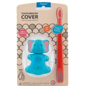 Brosse à dent Flipper avec couvercle - Éléphant