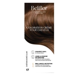 Beliflor Unidose Coloration Crème pour Cheveux 120ml -  N° 17 Châtain Doré Clair