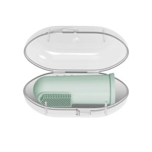 Dr. Brown's Brosse à dents en silicone avec étui 3M+ - Vert