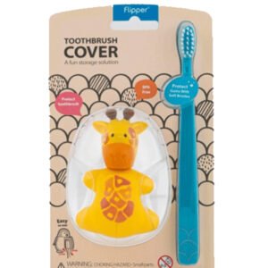 Brosse à dent Flipper avec couvercle - Girafe