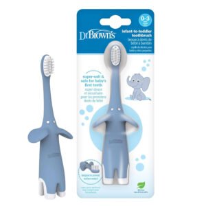 Dr. Brown's Brosse à dents 0-3A - Bleu Éléphant