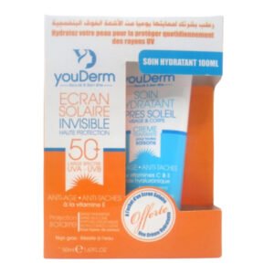Youderm Ecran invisible spf50+ 50ml + Apres-Soleil 100ml Hydratant Pack
