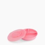 Twistshake Assiette 3 compartiments avec couvercle Rose