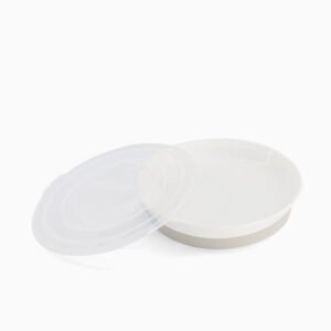 Twistshake Assiette avec Couvercle Blanc