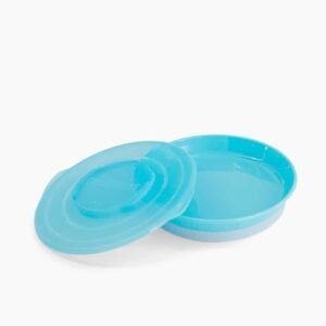 Twistshake Assiette avec Couvercle Bleu