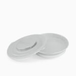Twistshake Assiette avec Couvercle - Gris