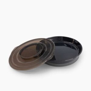 Twistshake Assiette avec Couvercle - Noir