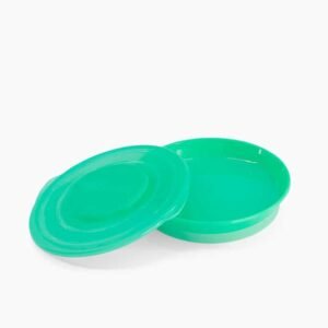 Twistshake Assiette avec Couvercle Vert
