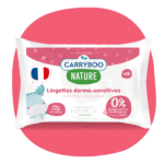 Carryboo Lingettes à l'Eau à l'extrait de l'Aloe Vera Bio - 58 Pièces