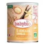 BabyBio Céréales Vanille avec 5 céréales 6mois+