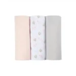 Beaba Lot de 3 Langes Gygne en coton