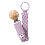 Bibs Attache-sucette Braided Violet Sky/Mauve