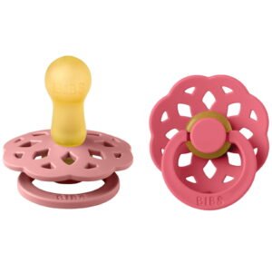 Bibs Lot de 2 Sucettes Boheme Dusty Pink / Coral 0-6 mois