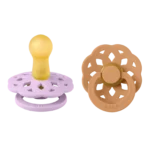 Bibs Lot de 2 Sucettes Boheme Violet Sky / Pumpkin 0-6 mois