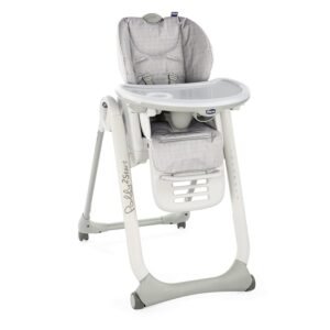 Chicco Chaise Polly 2 Start 4 roues Happy Silver