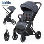 Kidilo Poussette Valise Réversible 6530 - Gris Foncé