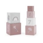 Label Label Cubes à empiler nombres - Rose