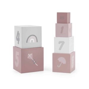 Label Label Cubes à empiler nombres - Rose