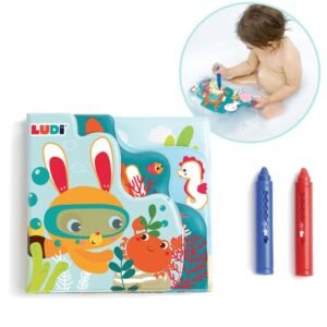 Ludi Livre de bain et Coloriages avec 2 crayons inclus