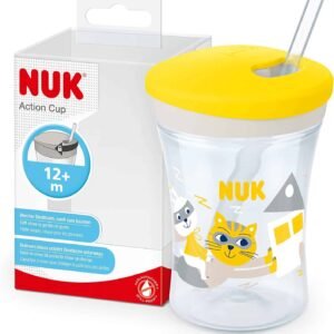 Nuk Tasse Action Cup Chat Jaune 12 mois+