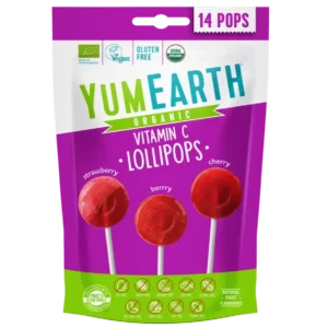 YumEarth Sucettes Bio Pops Fruits Rouges et Vitamine C