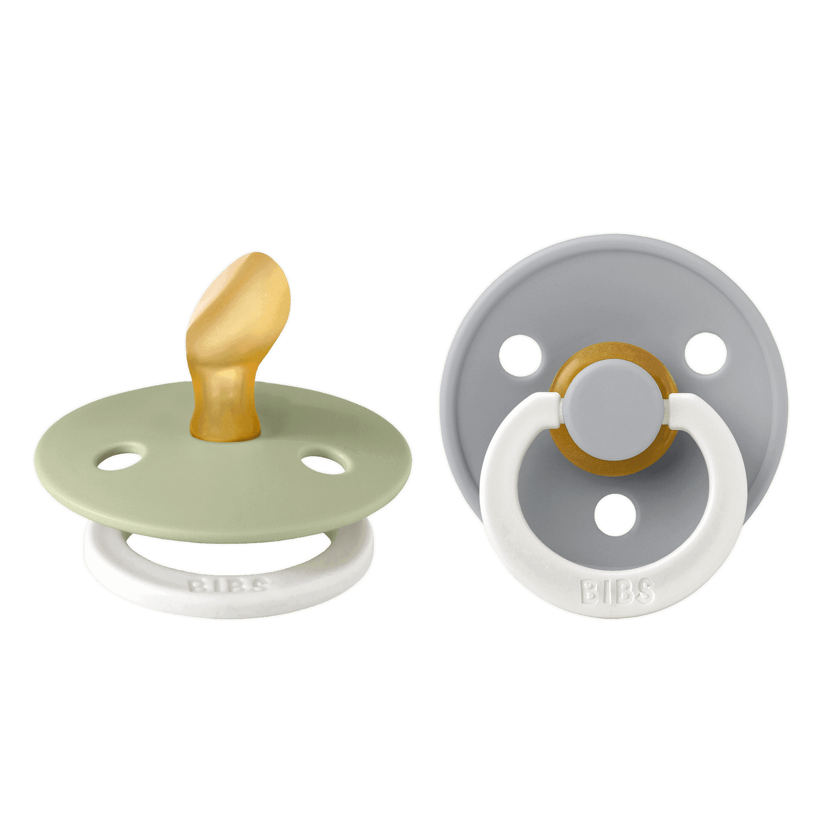Bibs Lot de 2 Sucettes Anatomique Glow Sage / Cloud 0-6 mois
