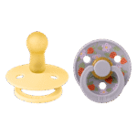 Bibs Lot de 2 Sucettes Rondes Strawberries and Cream Pale Butter 0-6 mois