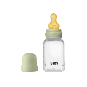 Bibs Biberon rond en plastique avec tétine en latex à débit lent 150ml – Sauge