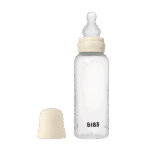 Bibs Biberon rond en plastique avec tétine en silicone débit moyen 270ml - Ivoire