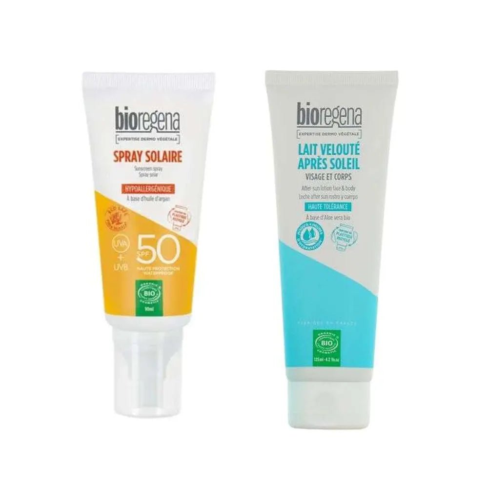 Bioregena Pack Spray Solaire SPF50 40ml et Lait Velouté Après-Soleil 125ml
