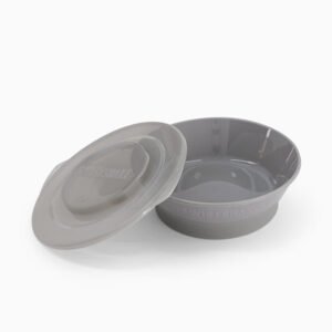 Twistshake Bol avec Couvercle Gris