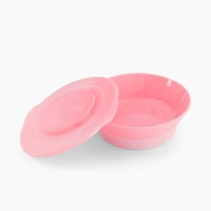 Twistshake Bol avec Couvercle Rose