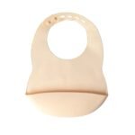 Yummy Bavoir en Silicone avec Poche 4m+ Crème