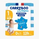 Carryboo Couches Écologiques Taille 1 (2-5kg) 24 unités