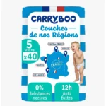 Carryboo Couches Écologiques Taille 5 (12-25kg) 40 unités