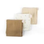 Doomoo Lot de 3 langes Muslin 70x70cm - Sweety Creamy