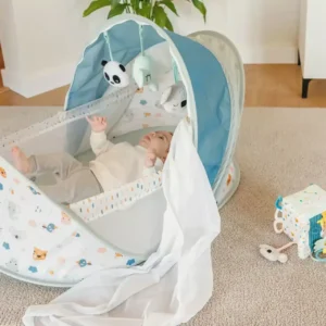 Eurekakids Lit de Voyage Pliable avec Moustiquaire