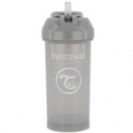 Twistshake Gourde à Paille 360ml Gris