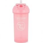 Twistshake Gourde à Paille 360ml Rose