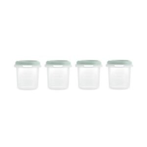 Miniland Pots de Conservation Hermétique Mint 200 ml - Lot de 4