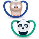 Nuk Space 2 Sucettes Silicone 6-18mois Hibou/Panda